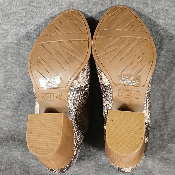 Carlos by Carlos Santana Lydia Ankle Boot Natural Snake Faux Leather Women's 7 - Picture 2 of 14